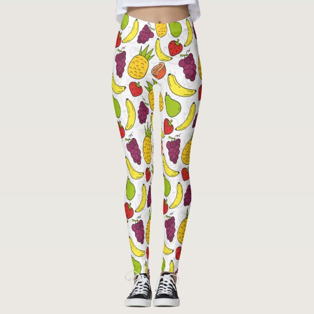 Leggings Fruit motif transparent | motif de surface de frui (Devant)