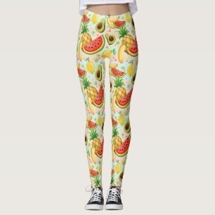 Leggings Fruits d'été frais Motif