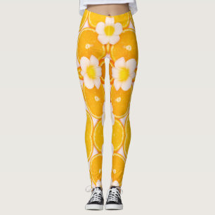 Leggings Fruits et fleurs art moderne tendance