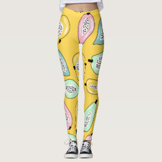 Leggings Fruits tropicaux : Motif d'impression dynamique
