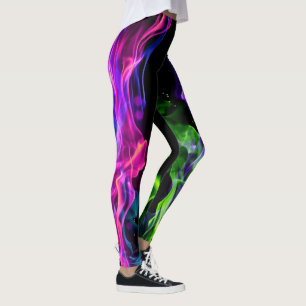 Leggings Fumée de flamme colorée chaude