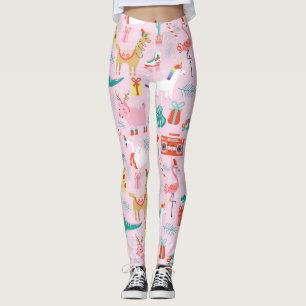 Leggings Fun de Noël : Animal Motif sans Seamless.