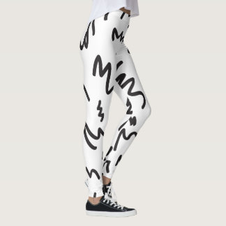 Leggings Fun et moderne noir et blanc