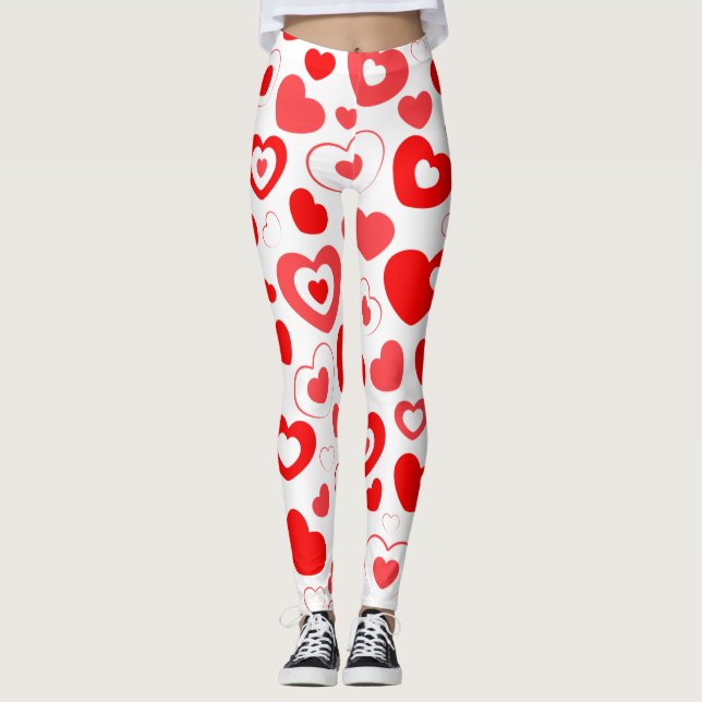 Leggings Fun Holiday Heart Design (Devant)