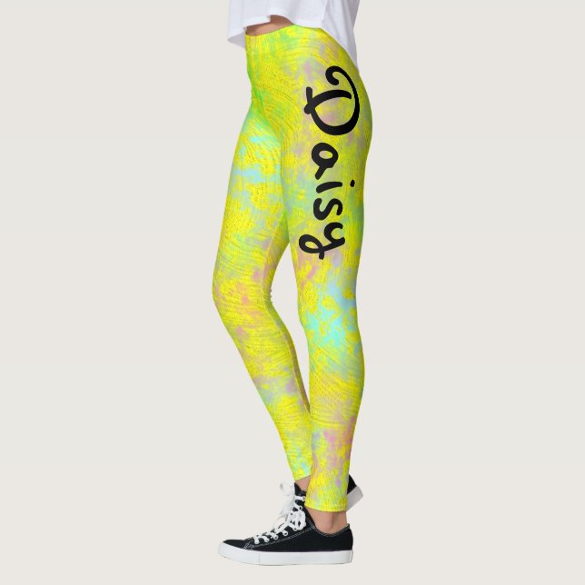 Leggings Fun Personnalisé Crayon Coloré (Gauche)