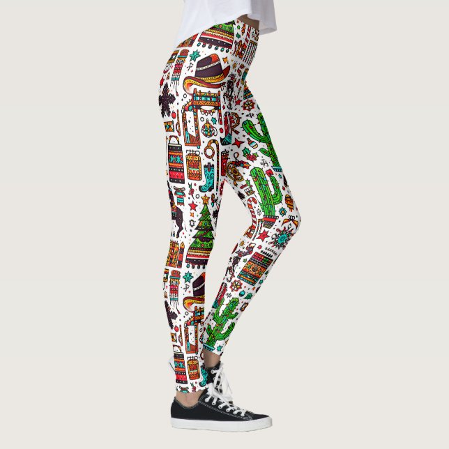 Leggings Fun Western Motif Noël (Droite)