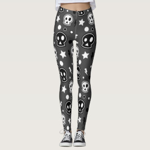 Leggings Funky Dark Skull Motif