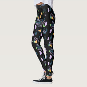 Leggings Funky Hip géométrique Abstrait les années 50 Art M