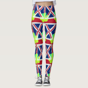 Leggings Funny Shamrock irlandais Union Jack Drapeau St. Pa