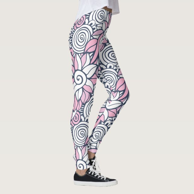 Leggings für abstrakte Blume (Rechts)