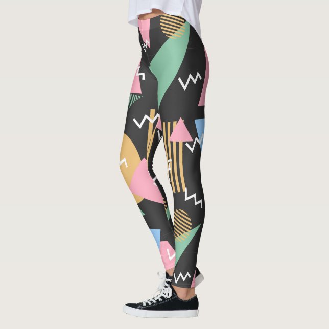 Leggings für abstrakte Memphis-Muster (Links)