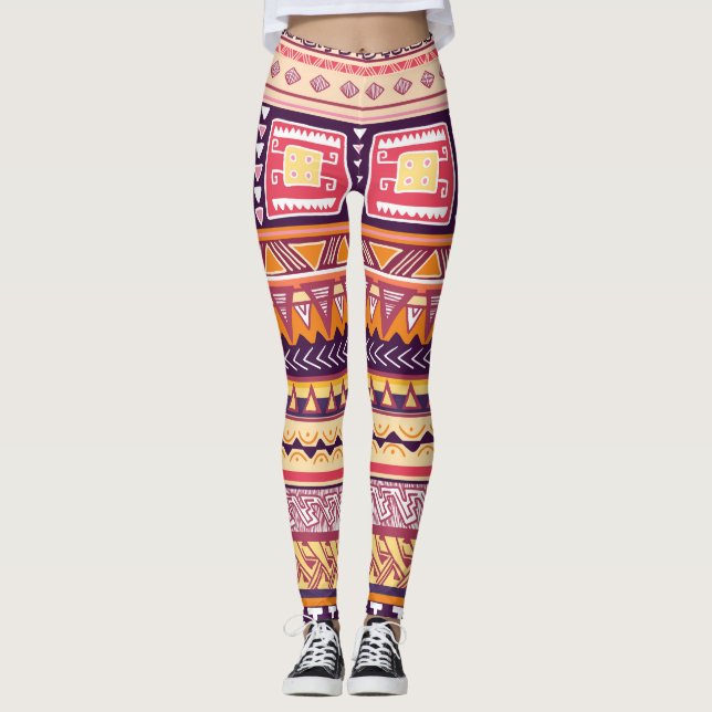 Leggings für afrikanische Muster (Vorderseite)
