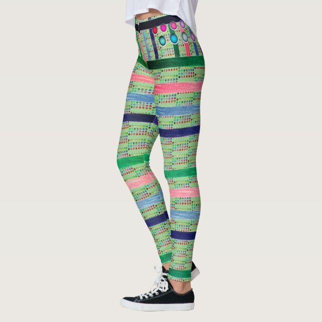 Leggings für aktive Sporttaun-Kompression (Links)