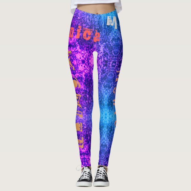 Leggings für benutzerdefinierte Wiederholernamen U (Vorderseite)