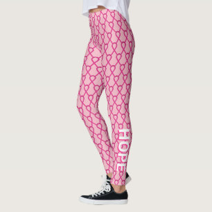 Leggings für benutzerdefinierte Wörter in Hot Pink