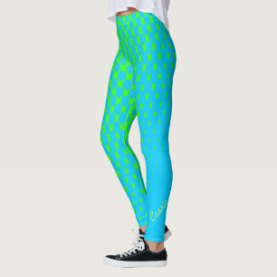 Leggings für blaue bis grüne Farbmuster