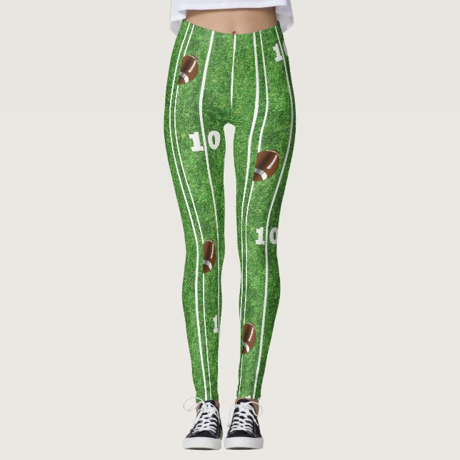 Leggings für den Fußball-Feldbahnhof und den Balld (Vorderseite)