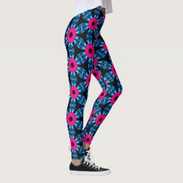 Leggings für den Zierdesigner in Blau und Rosa