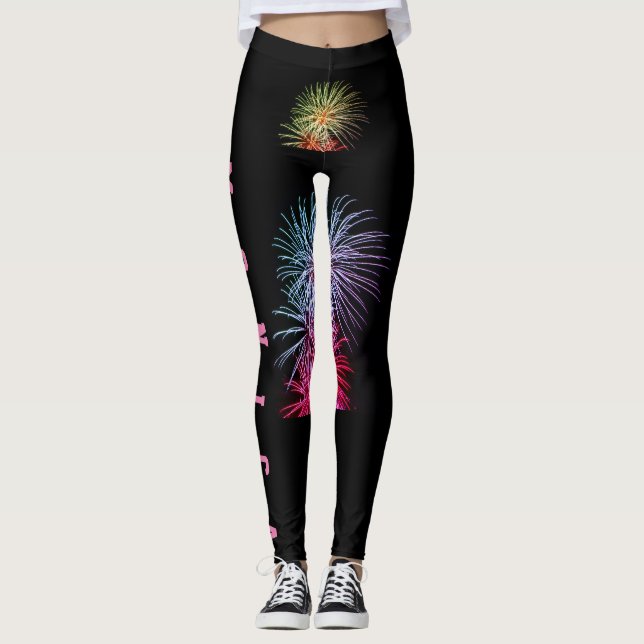 Leggings für die benutzerdefinierte Wiederholung v (Vorderseite)