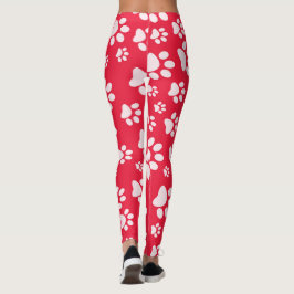 Leggings für Druckmuster in Rot und Weiß