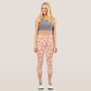 Leggings für geometrische Abstrakte Muster - Rosa 