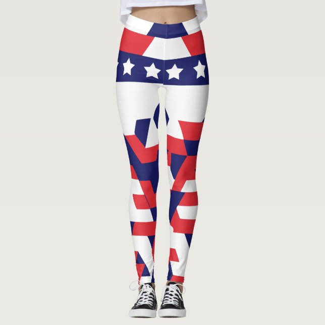 Leggings für geometrische Sternmuster für den 4. J (Vorderseite)