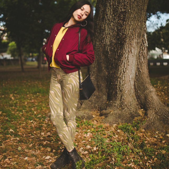 Leggings für Gold-Satin-Muster - Hübsch (Von Creator hochgeladen)