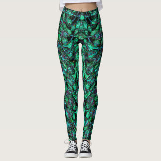 Leggings für grüne abstrakte Kunst