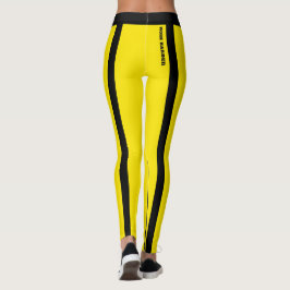 Leggings für Hellgelb und schwarze Streifen