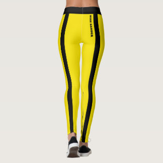Leggings für Hellgelb und schwarze Streifen