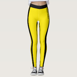 Leggings für Hellgelb und schwarze Streifen