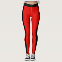 Leggings für Hellrot und schwarze Streifen
