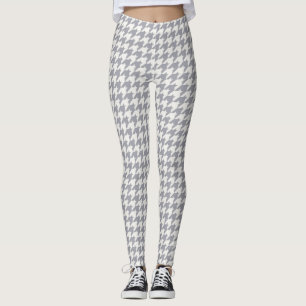 Leggings für klassisches graues Hahnentrittmuster