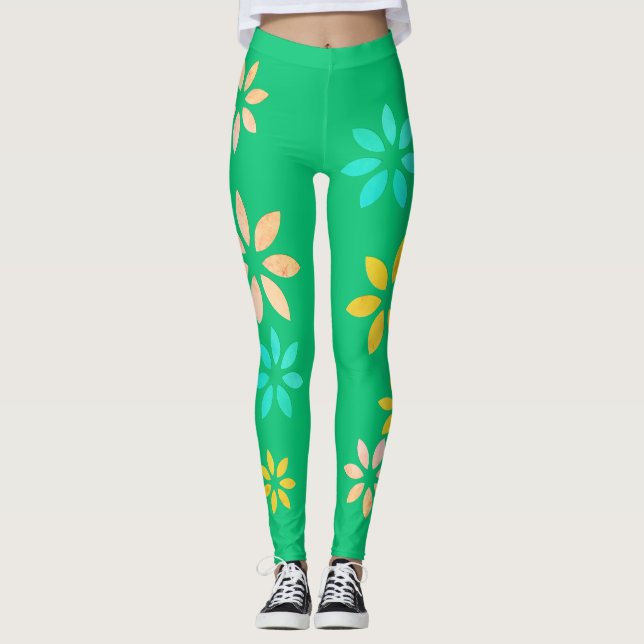 Leggings für künstlerisch-farbige Muster (Vorderseite)