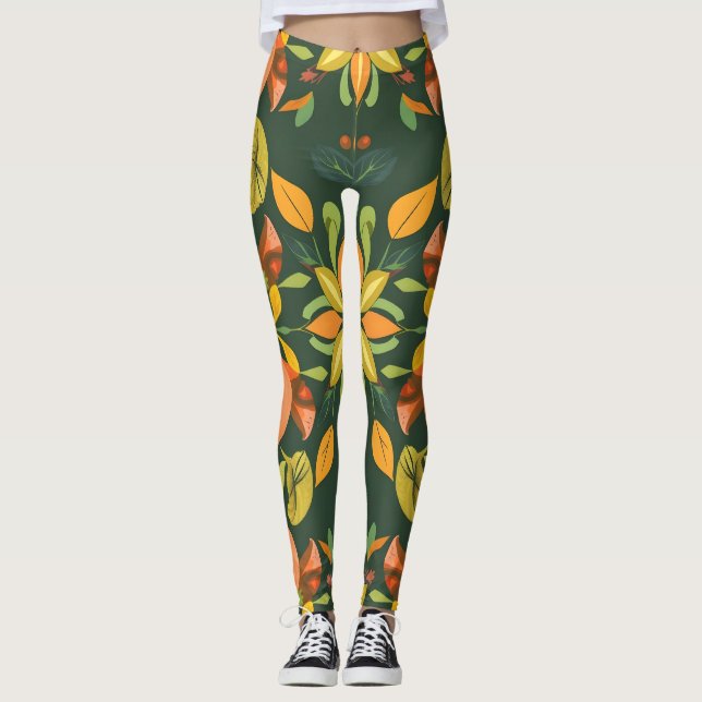 Leggings für lebendige Naturelemente (Vorderseite)