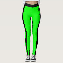Leggings für Leuchtstoffröhren, grün und schwarz S