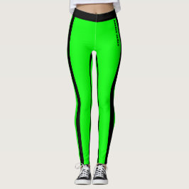 Leggings für Leuchtstoffröhren, grün und schwarz S