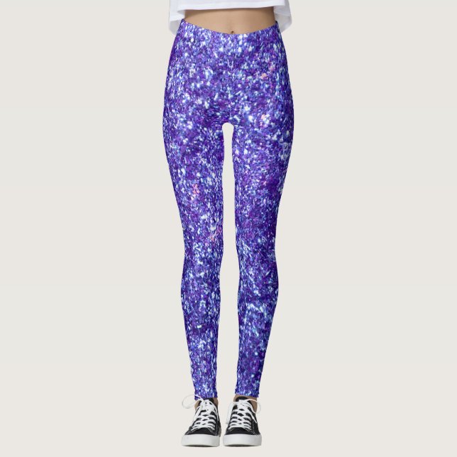 Leggings für lila Glitzer (Vorderseite)
