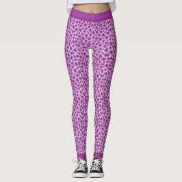 Leggings für lila Leopard-Skin
