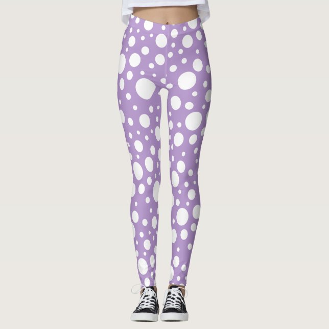 Leggings für lila Spots (Vorderseite)