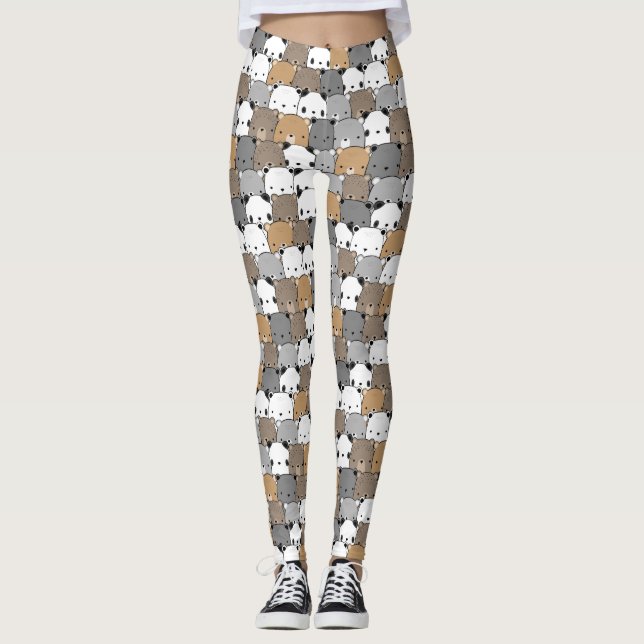 Leggings für niedliche Bärenmuster (Vorderseite)