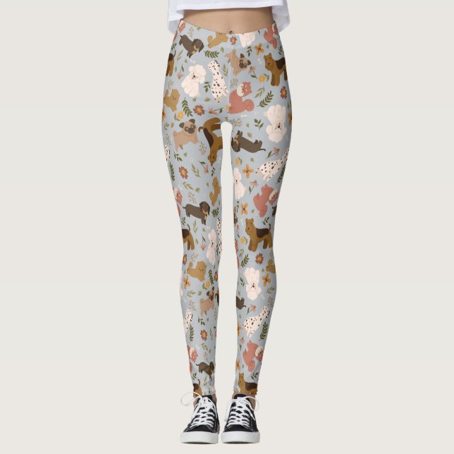 Leggings für niedliche Hunde (Vorderseite)
