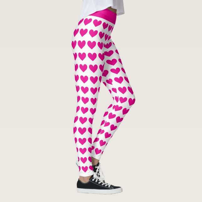 Leggings für rosa Herzmuster (Rechts)