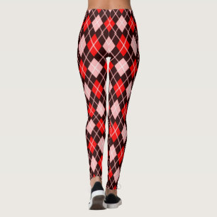 Leggings für rote und schwarze nahtlose Raute