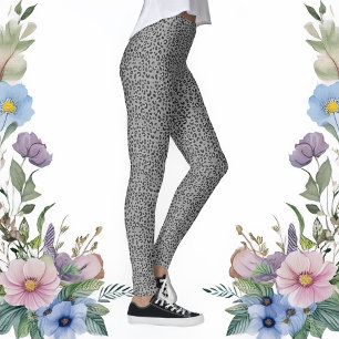 Leggings für Schwarzweißleopard