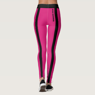 Leggings für Warmes Rosa und schwarze Streifen