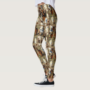 Leggings "Furry Moments : An Alpaca Photo Collage"