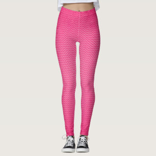Leggings Fuschia à motif rose