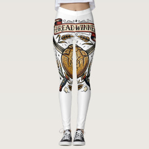 Leggings Gagneur de pain au levain Tatouage Flash Drôle Bou