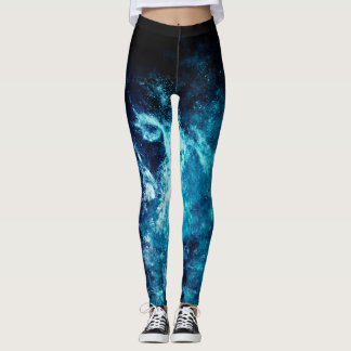 Leggings Galaxie de l'espace bleu